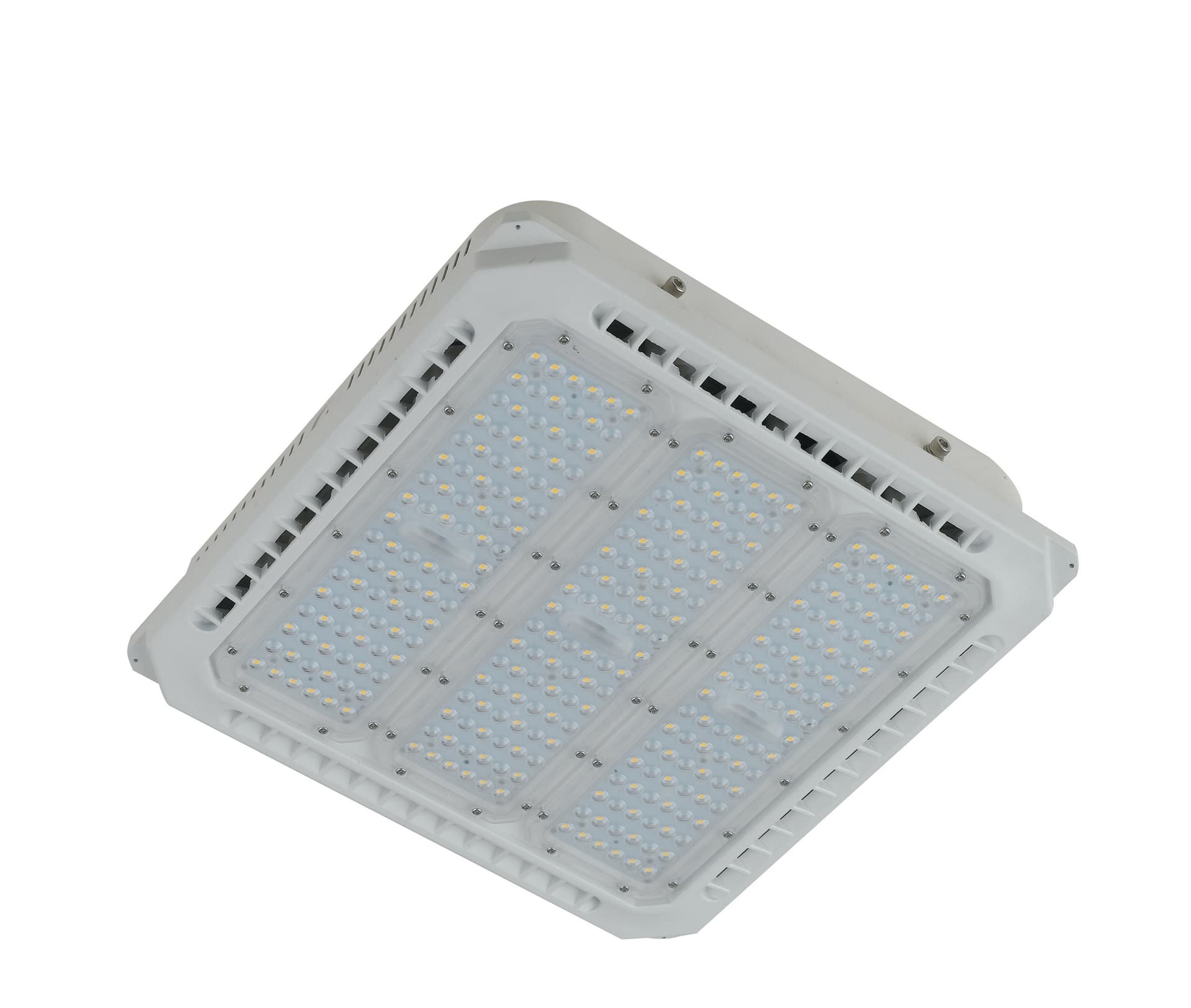 Proiettore a led plafoniera faro per pensiline o soffitto rettangolare 80w 10500Lm bianco - 3