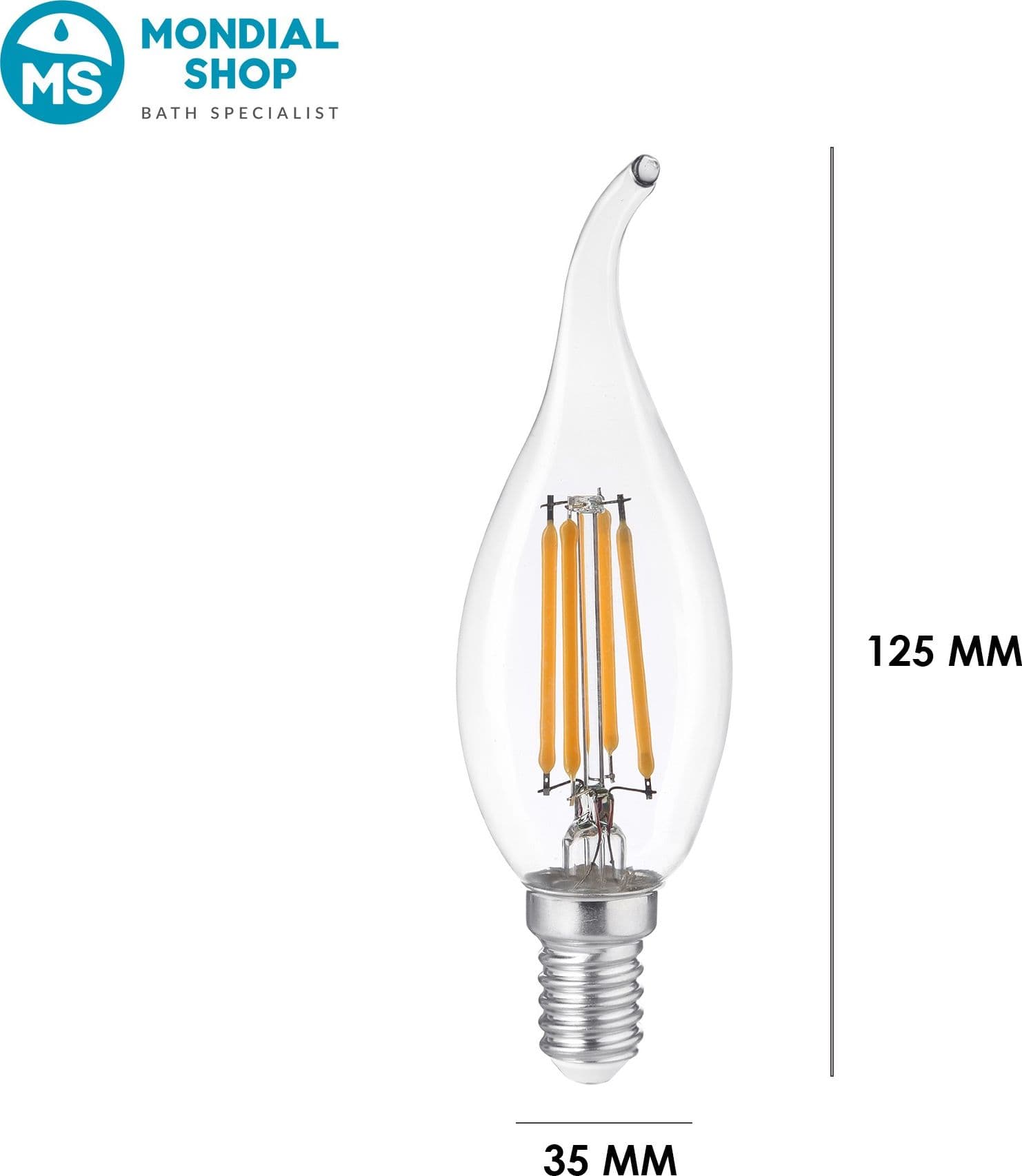 Lampadina LED E14 Design Colpo di Vento Soffio 2.3W - 3
