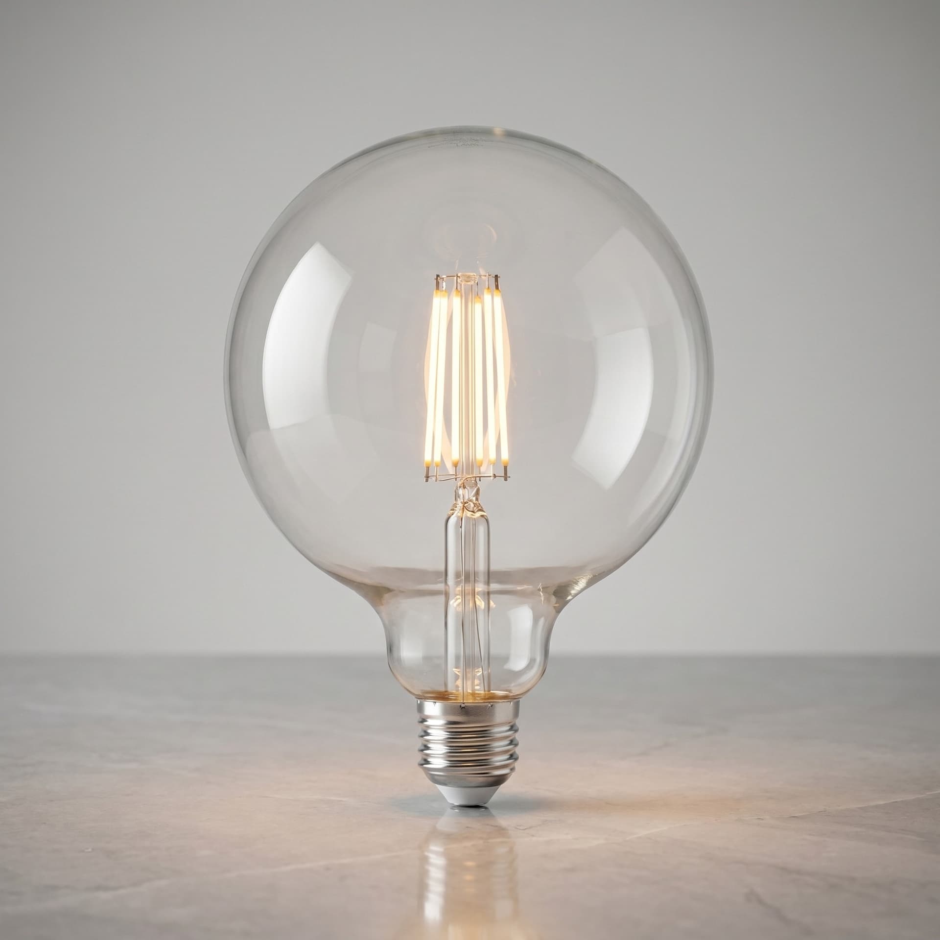 Globo LED E27 8W Filamento Trasparente 1055lm Luce Calda Accogliente H17,5CM