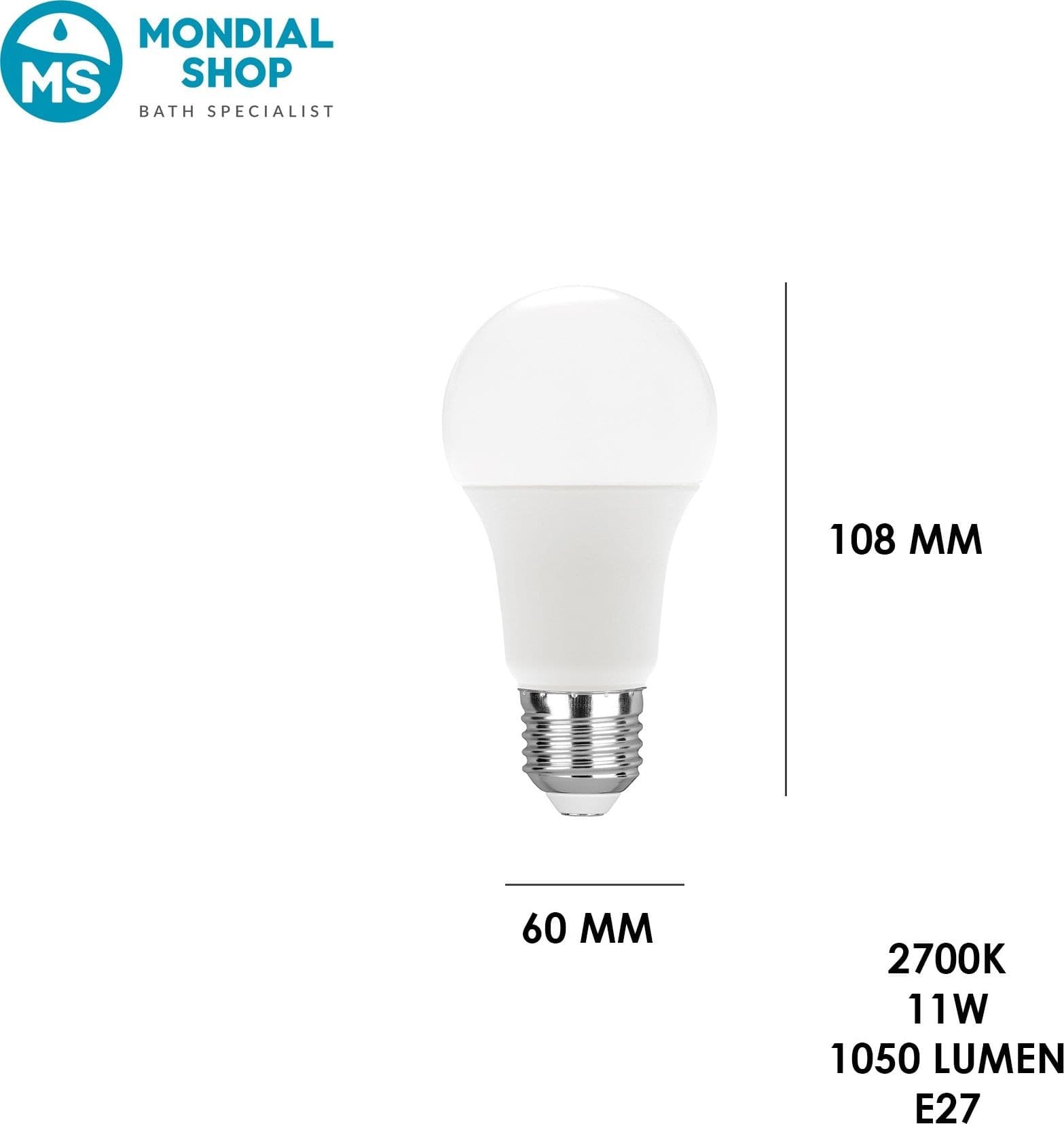 Lampadina LED E27 1050 Lumen Alta Luminosità Bianca Calda A60 - 3