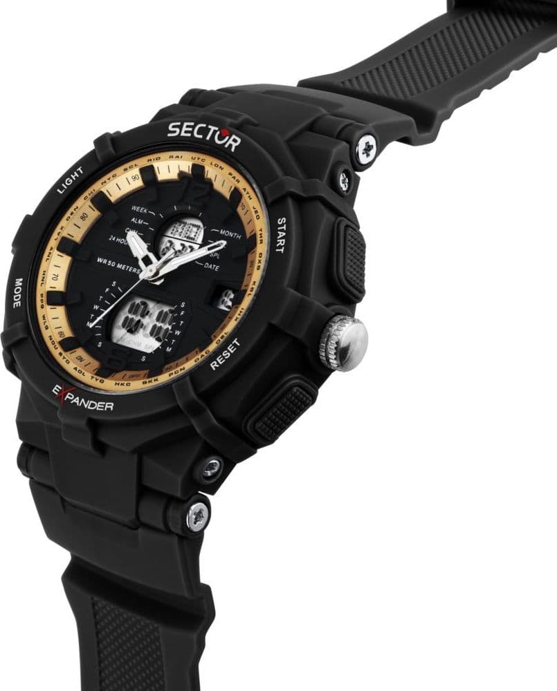 Orologio Sector Ex-09 Uomo Nero Digitale Analogico (R3251296004) - 2