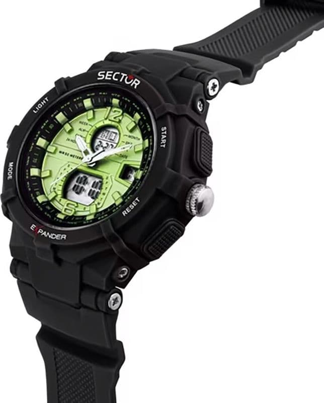 Orologio Sector Ex-09 Uomo Verde Digitale Analogico (R3251296006) - 2