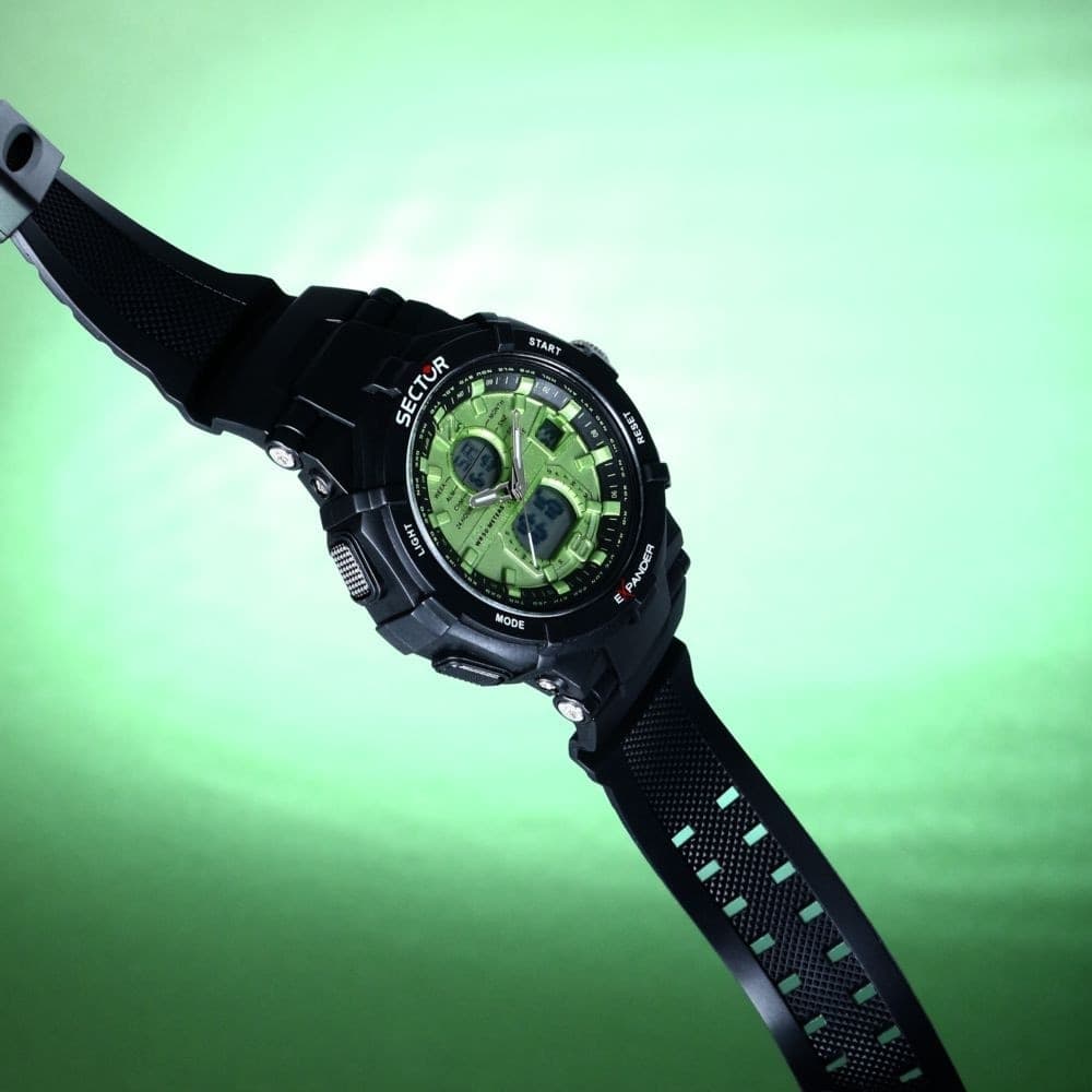 Orologio Sector Ex-09 Uomo Verde Digitale Analogico (R3251296006) - 5