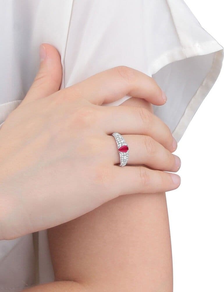 Anello Morellato Tesori arg.925 silver / rosso - 2