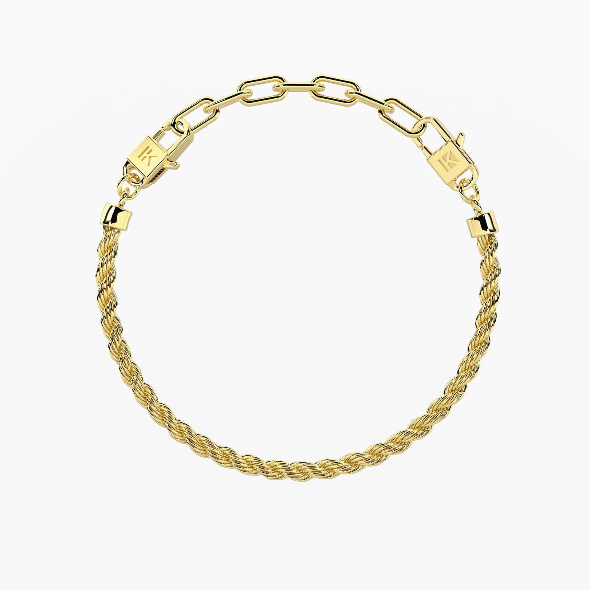 Kidult -  Bracciale componibile dorato con catena corda  HOLIDAY - 2