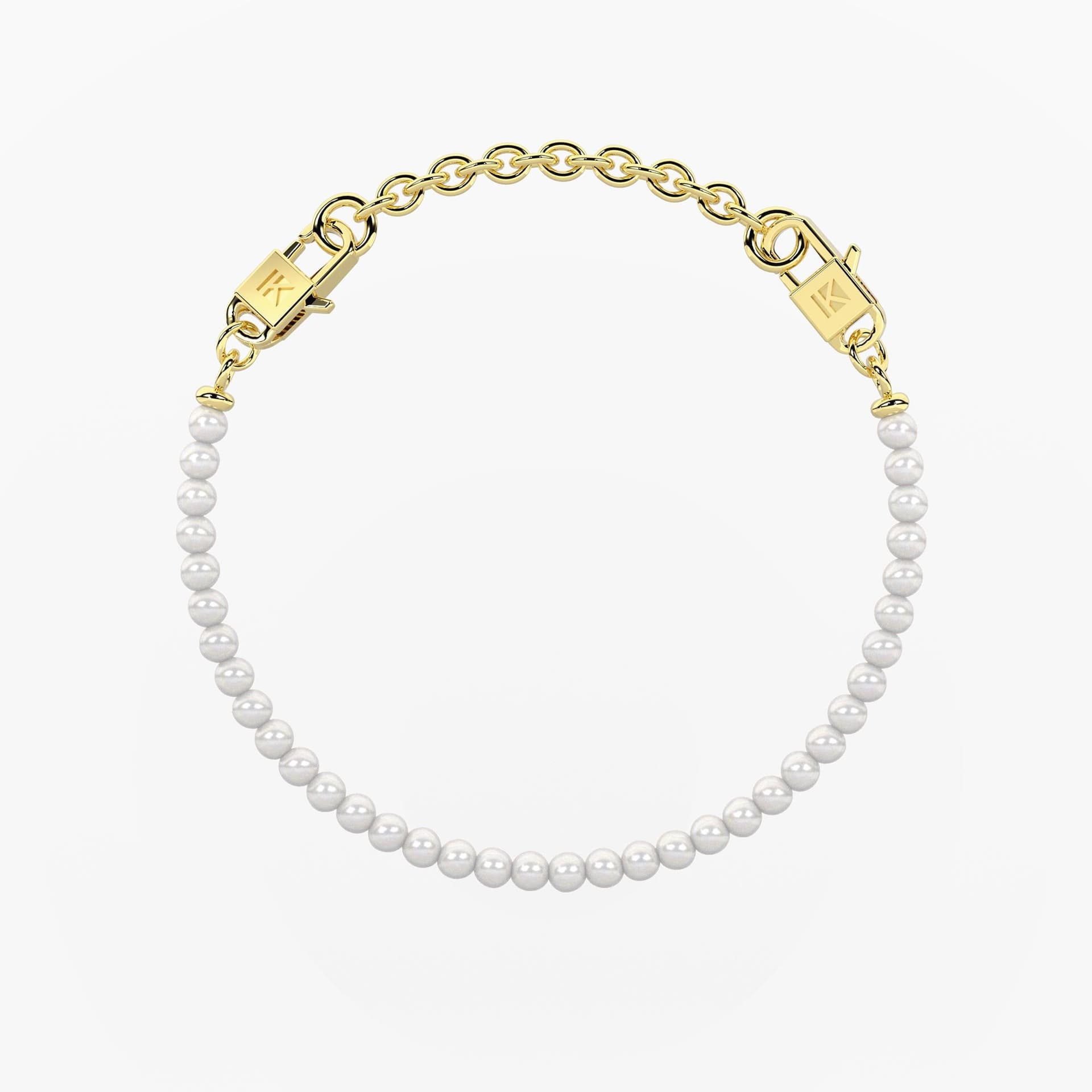 Kidult -  Bracciale componibile dorato con perle conchiglia SeÑorita - 2