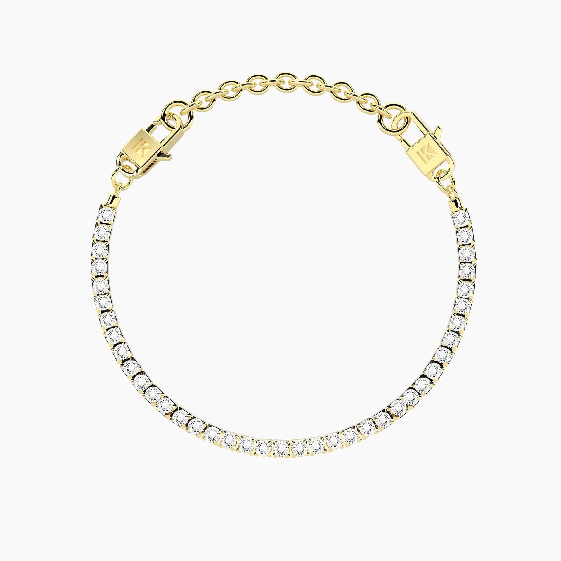Kidult -  Bracciale tennis dorato componibile  MILLELUCI - 2