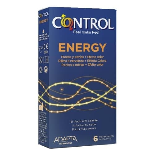 Preservativi stimolanti maschili Control Adapta Energy effetto caldo 6 pz - 2
