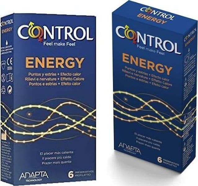 Preservativi stimolanti maschili Control Adapta Energy effetto caldo 6 pz - 3