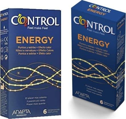 Preservativi stimolanti maschili Control Adapta Energy effetto caldo 6 pz - 3