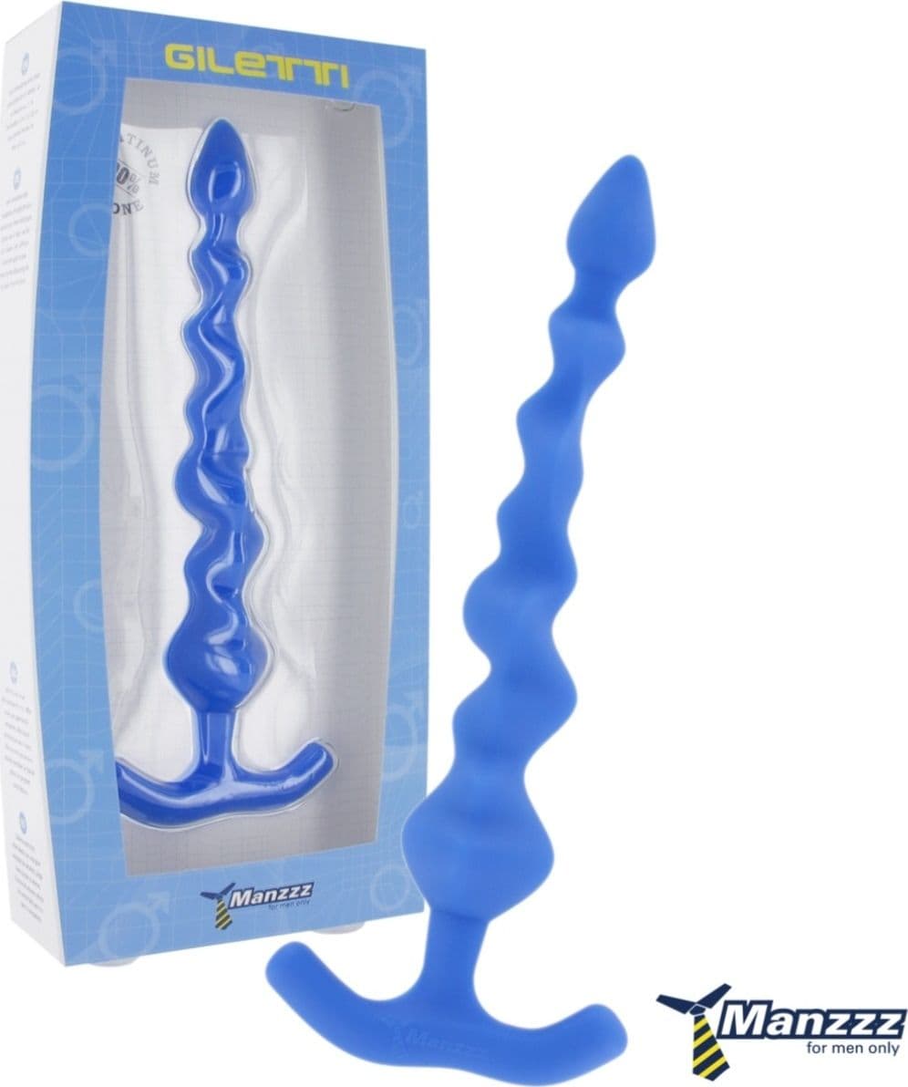 Catena Fallo anale silicone ManzzzToys Giletti Blu - 2