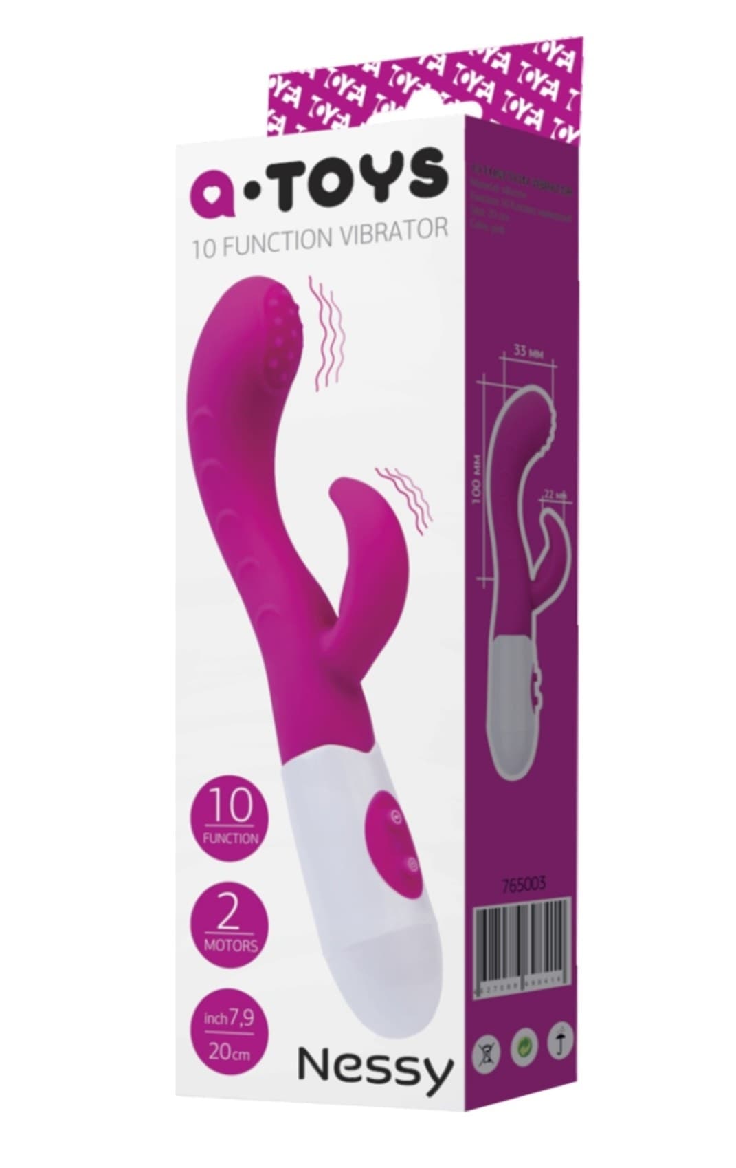 Vibratore rabbit Nessy 20 cm di A-Toys - 2