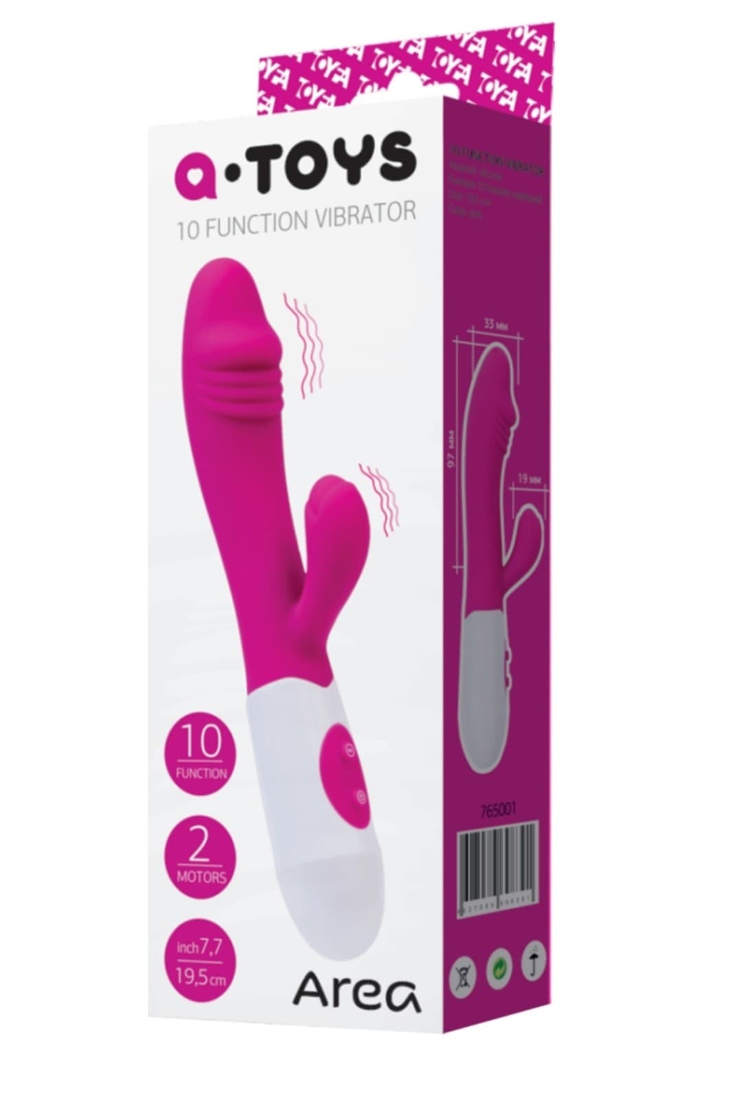Area vibratore rabbit 19,5 cm di A-Toys - 2