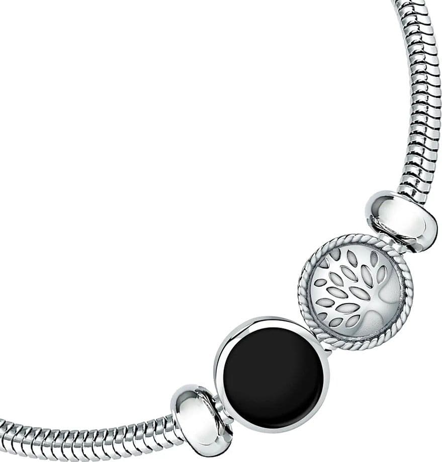 Bracciale MORELLATO uomo Drops acciaio Albero Vita / Nero - 3