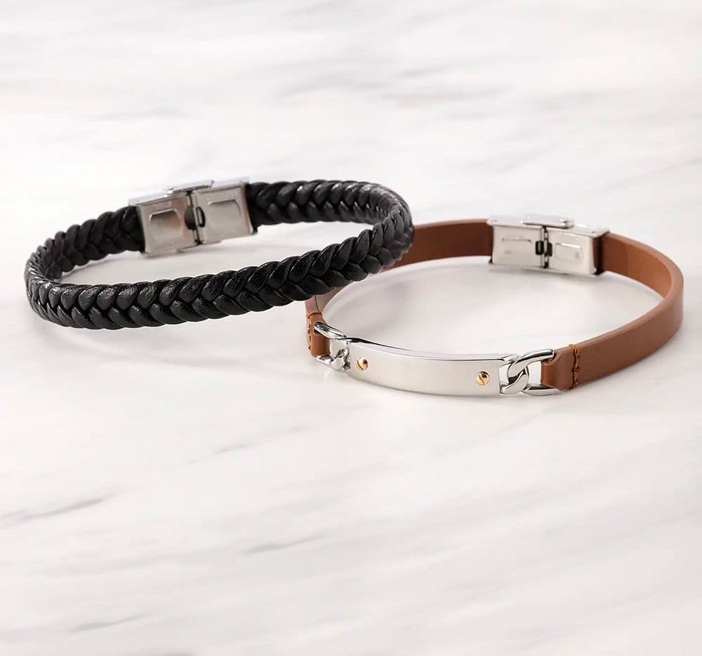 Bracciale  MORELLATO uomo Moody pelle marrone / acciaio - 5