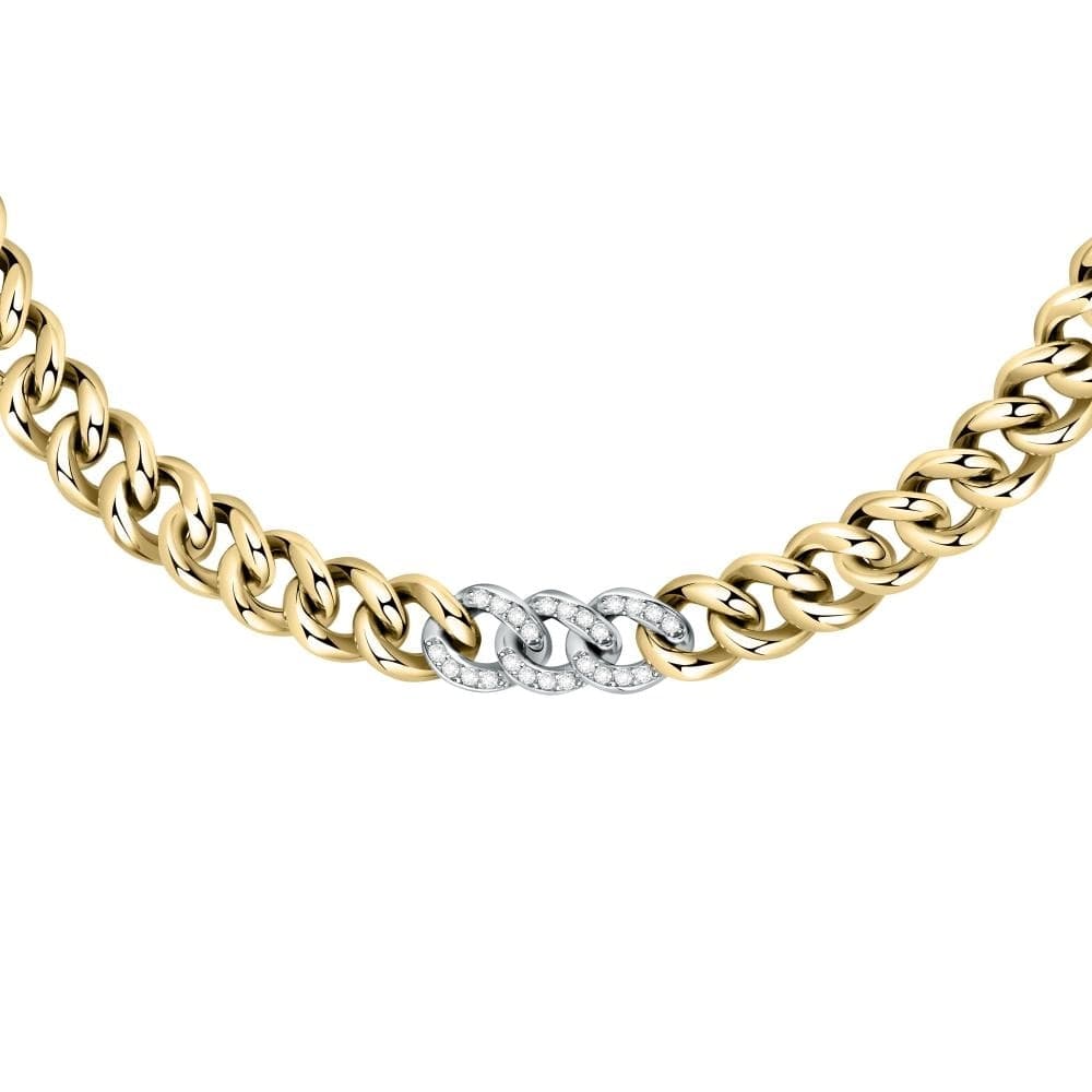 Collana MORELLATO donna Unica dorata pavé (SATS07) - 2