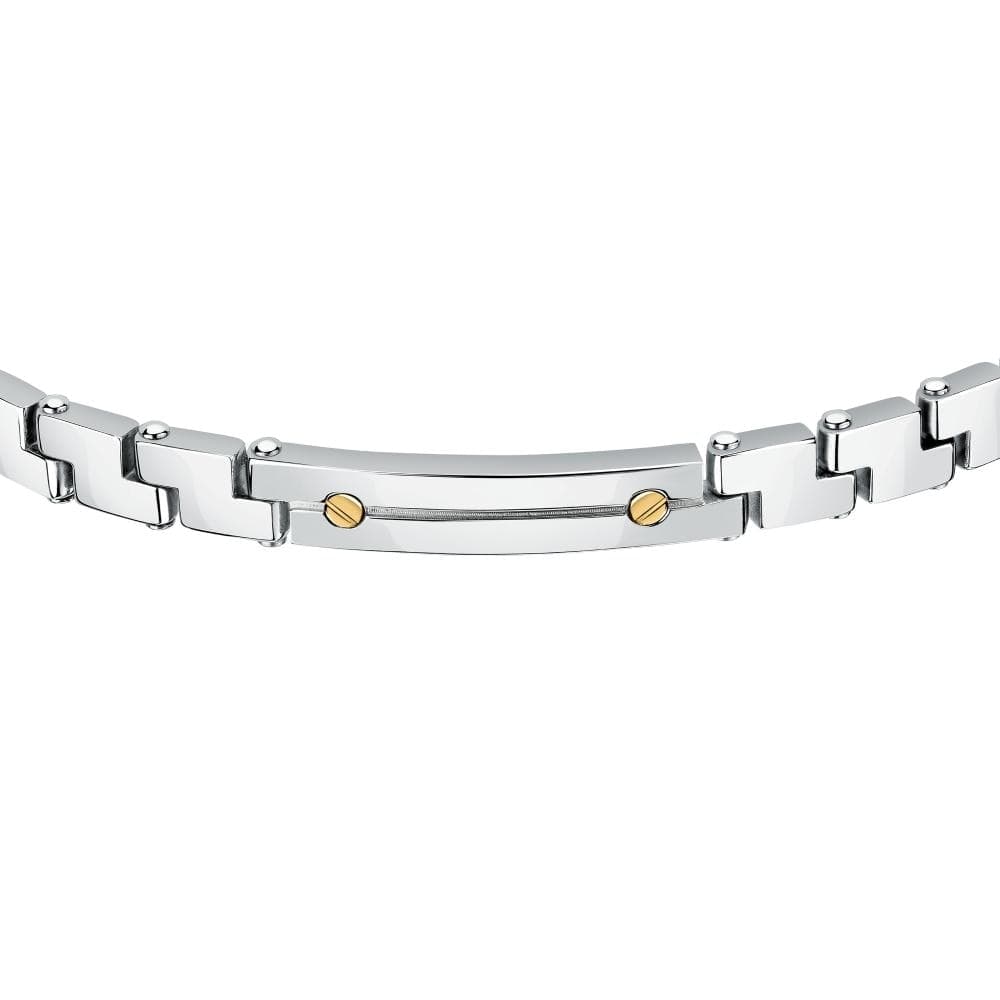 Bracciale Uomo Morellato Acciaio e Oro 750 (SATM19) - 2