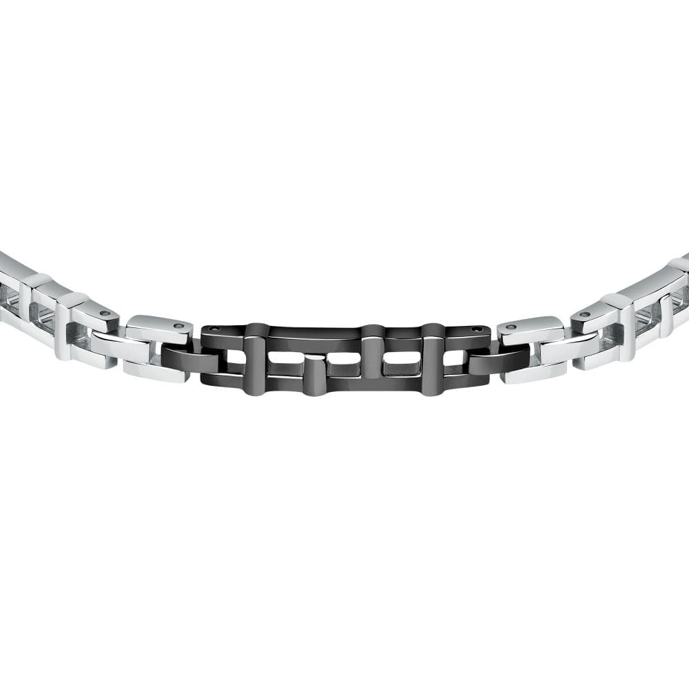 Bracciale MORELLATO uomo Motown acciaio / nero - 2