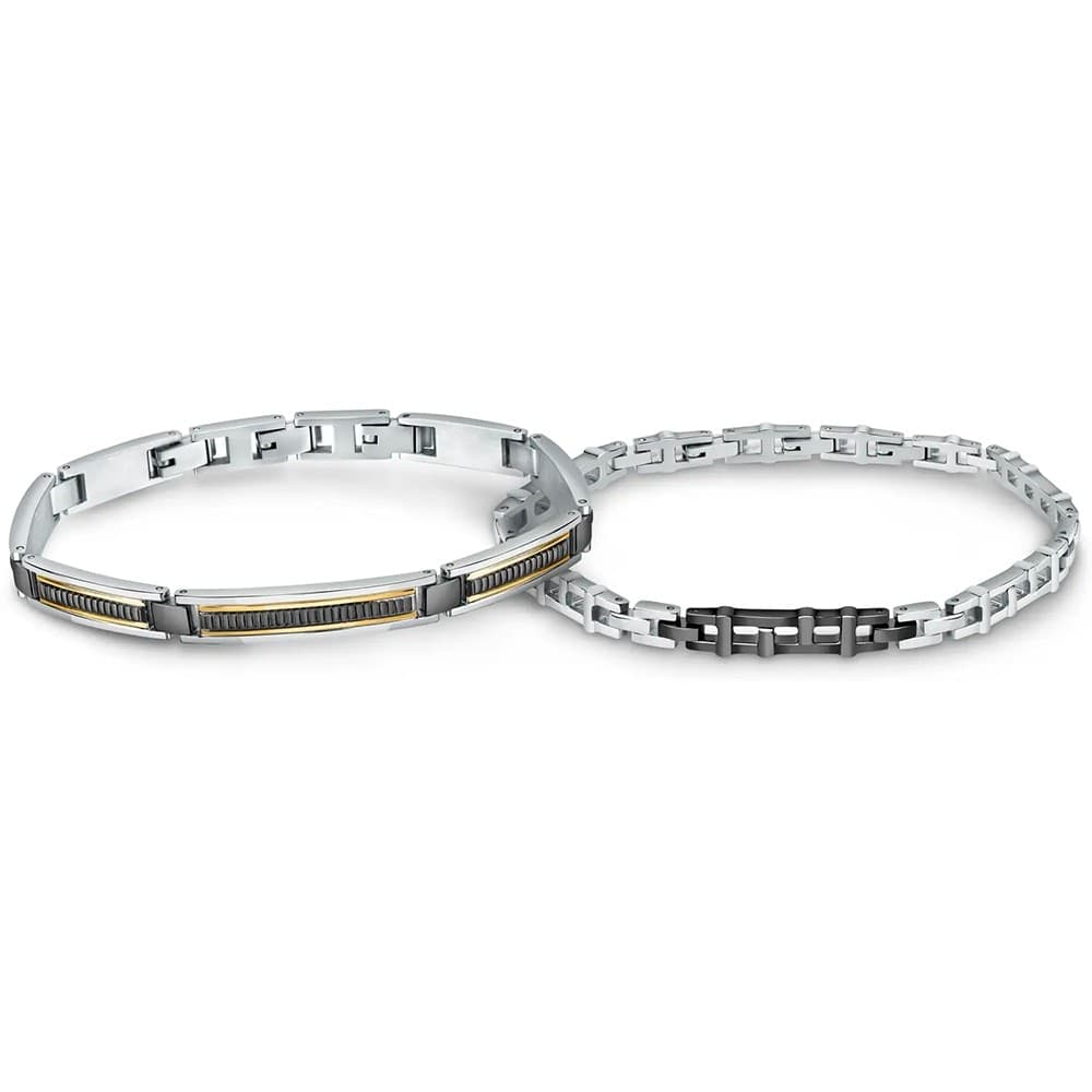 Bracciale MORELLATO uomo Motown acciaio / nero - 3