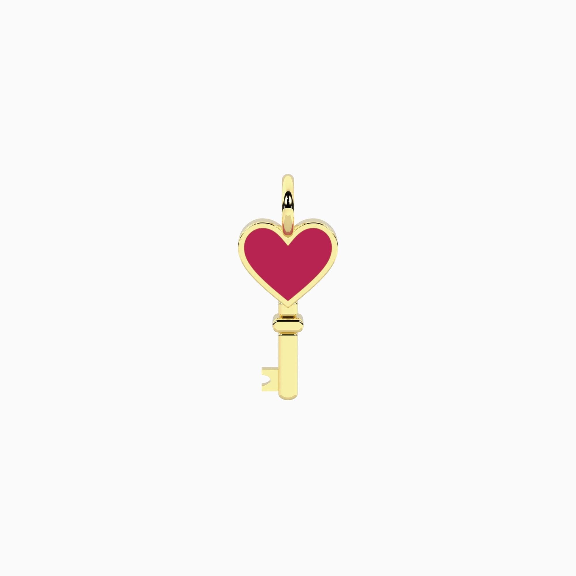 Kidult   -  Ciondolo a forma di chiave con cuore in cristalli  CHIAVE