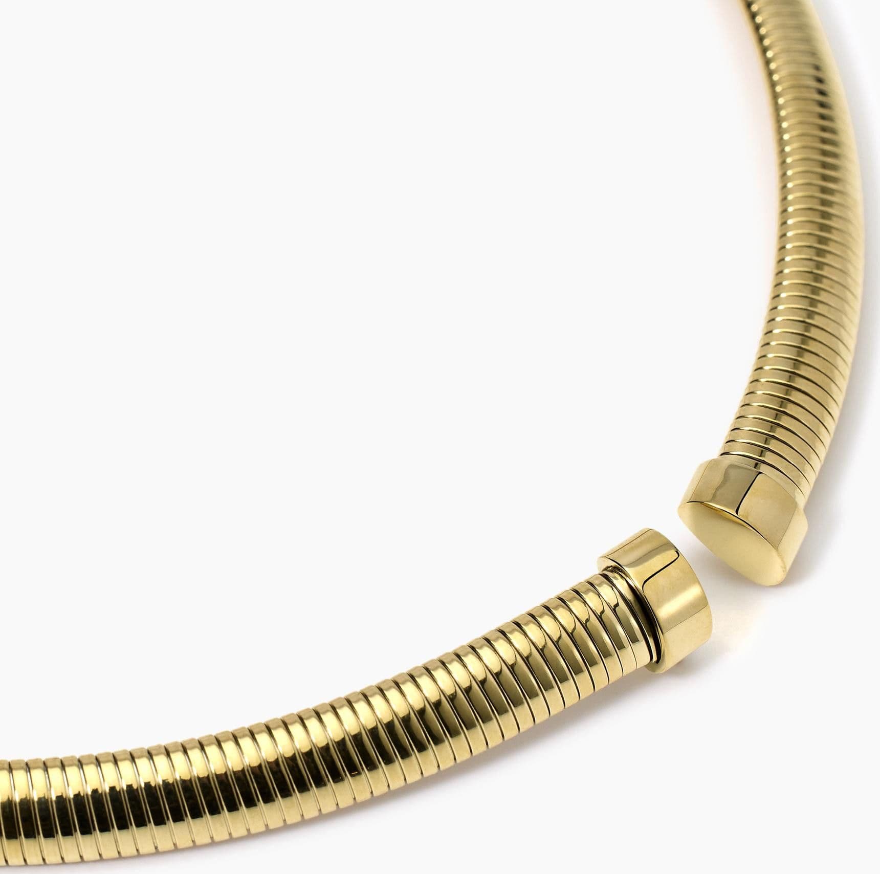 Kidult - Collana Girocollo tubogas in acciaio dorato  STYLE 13 - 2