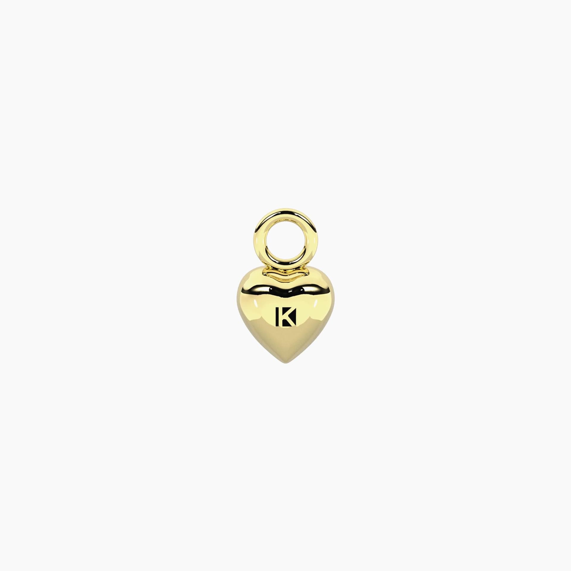 Kidult   -  Ciondolo dorato a cuore per orecchini  ENERGIA | LOVE - 2