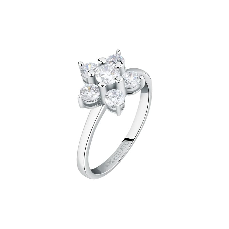 Anello MORELLATO Tesori fiore argento 925 / cristalli bianchi