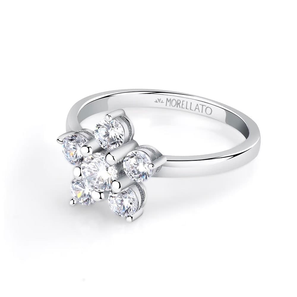 Anello MORELLATO Tesori fiore argento 925 / cristalli bianchi - 2