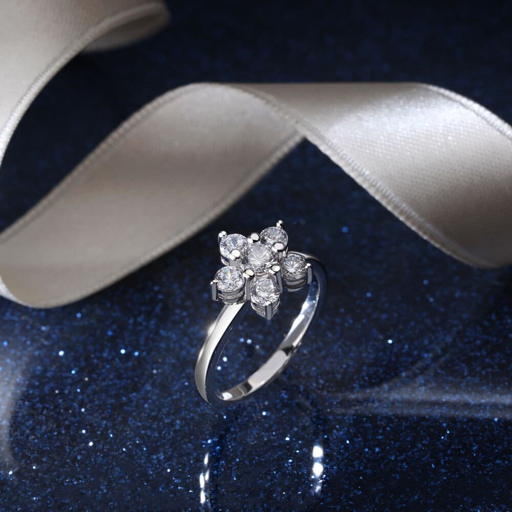Anello MORELLATO Tesori fiore argento 925 / cristalli bianchi - 6