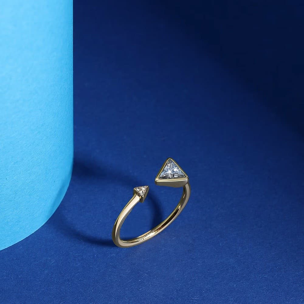 Anello MORELLATO donna Trillant acciaio dorato / cristalli - 2