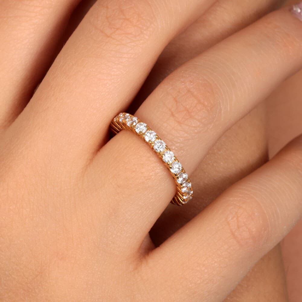 Anello MORELLATO Scintille argento 925 dorato / pietre bianche - 6