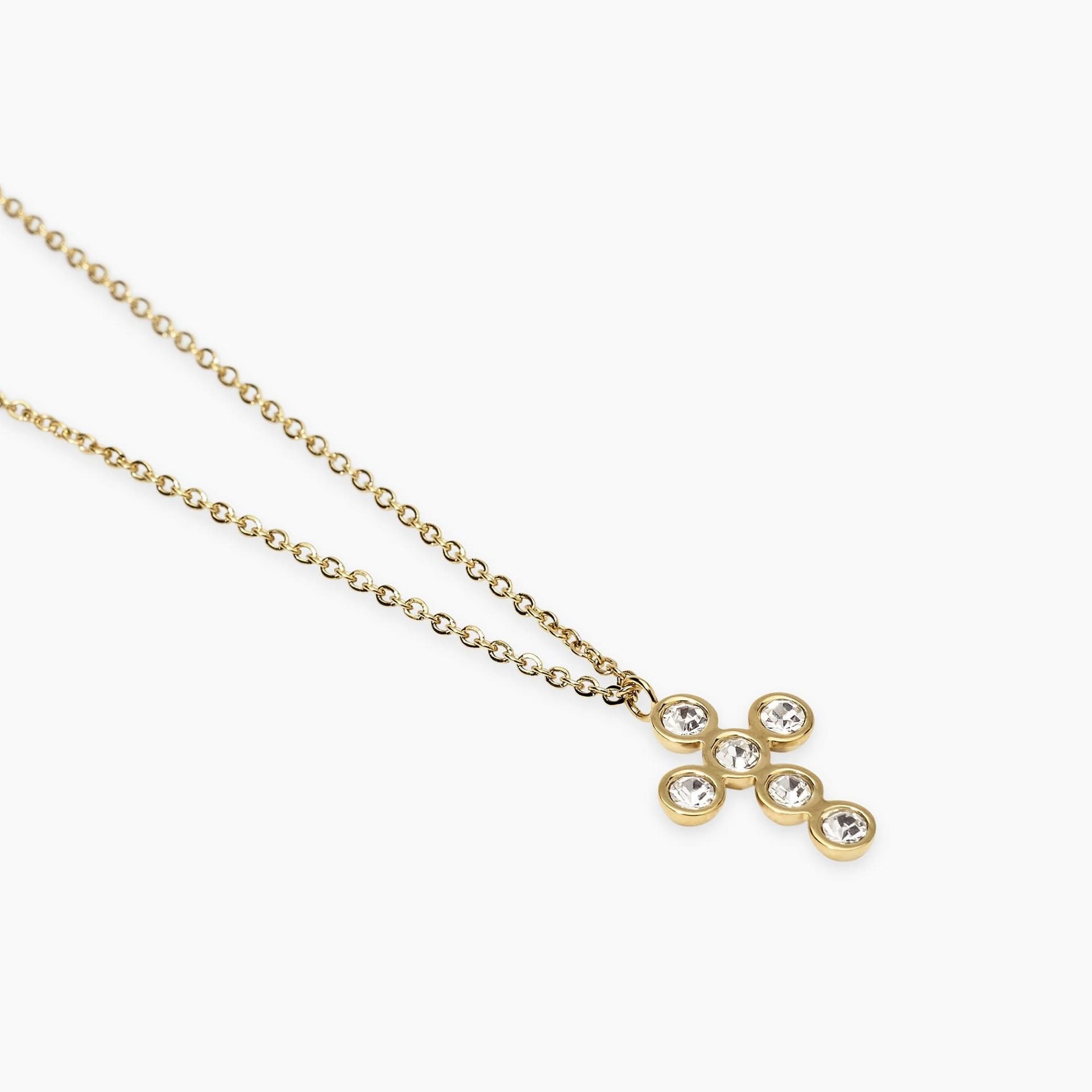 Kidult   -  Collana Girocollo dorato con croce in cristalli - 2