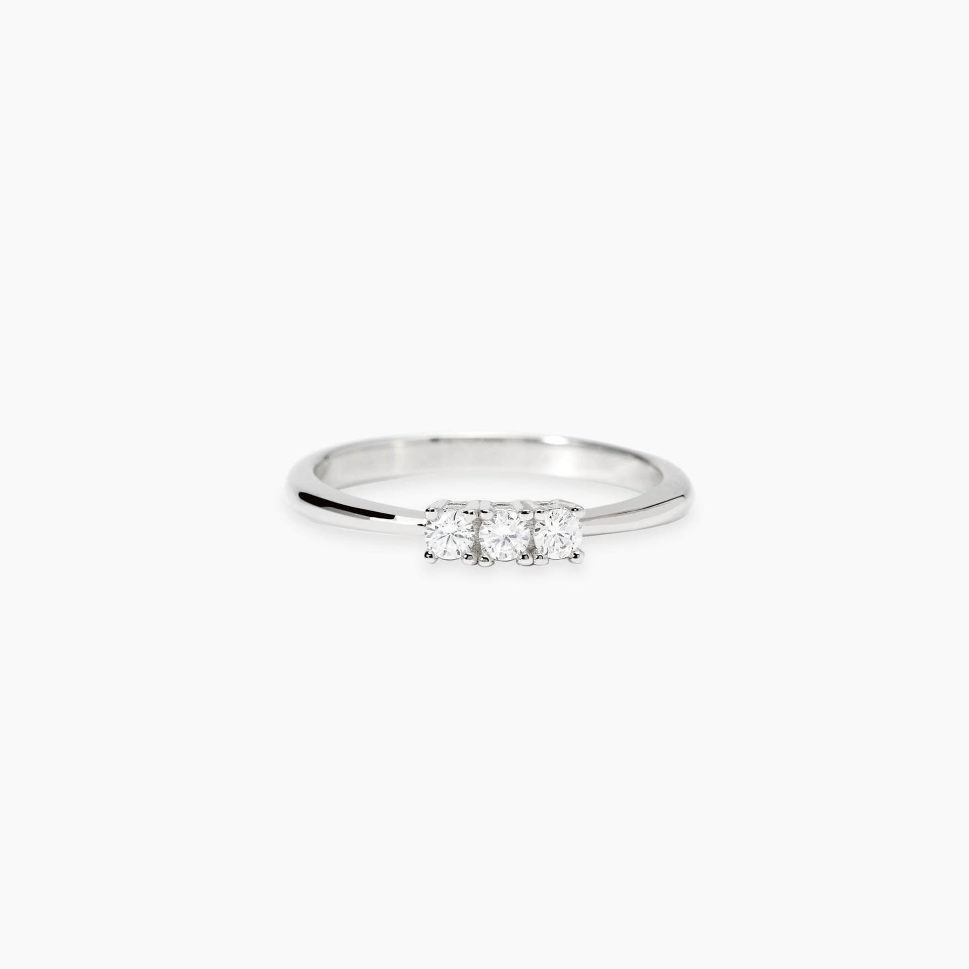 Mabina  -  Anello trilogy con diamanti lab-grown - 2