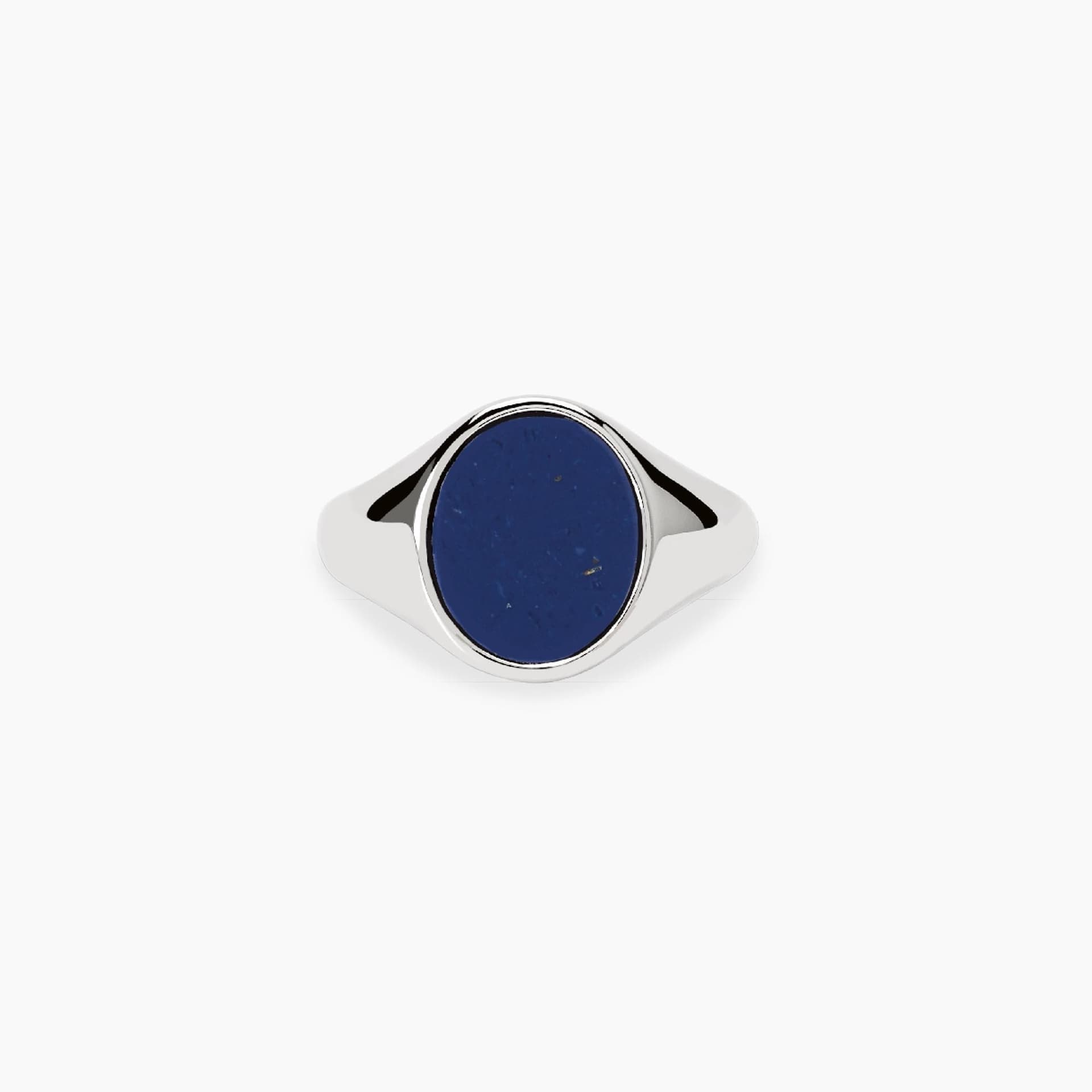 Mabina  -  Anello uomo ovale in argento e lapis KINGSTONE - 2