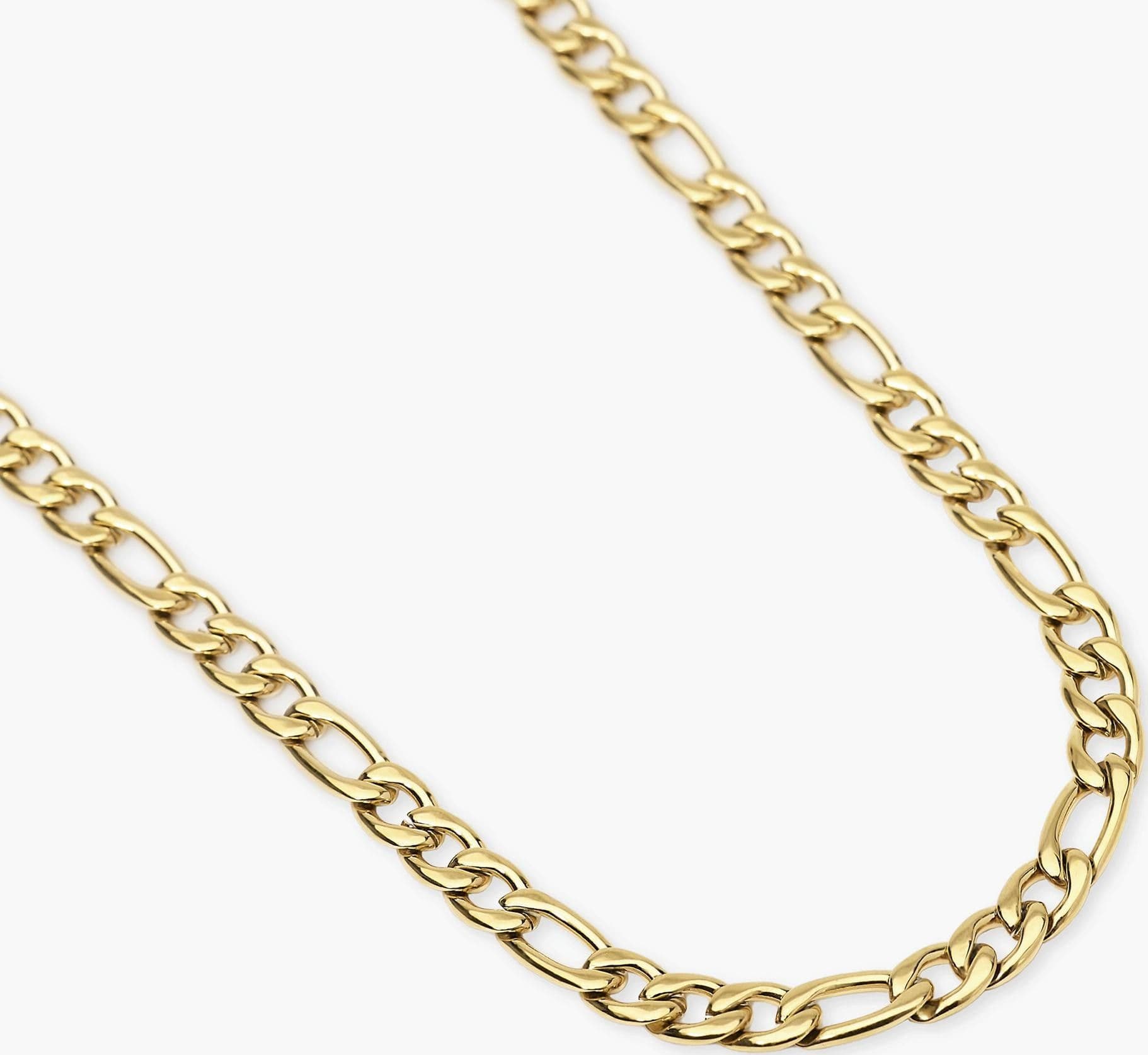 Kidult   -  Collana uomo in acciaio dorato con catena figaro Style 36 - 2