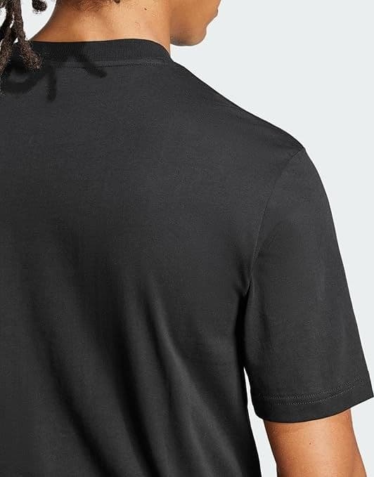 T-shirt Essentials Uomo Small Logo Single Jersey - Nero adidas - 2