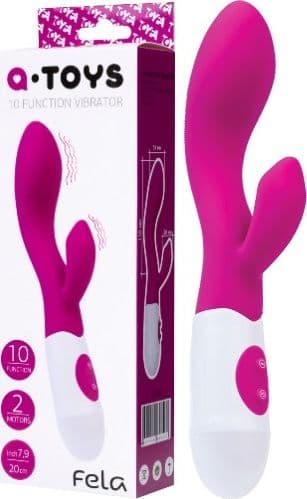 Vibratore rabbit silicone fucsia Fela 20 cm di A-Toys - 2