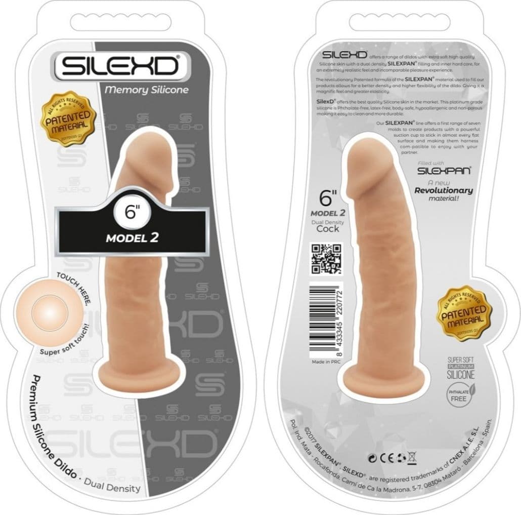 6" Model 2 Flesh dildo premium silicone 17 cm Silexd - 3