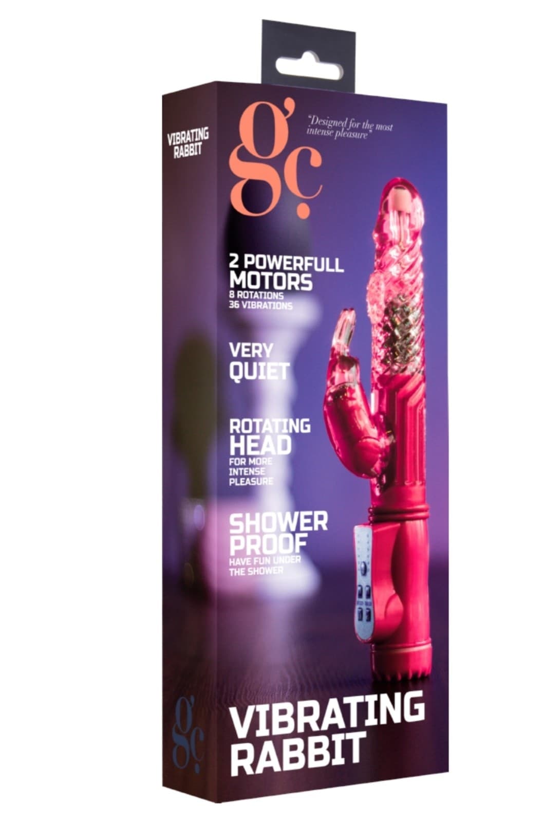 Vibratore Rabbit Rotante Vibrating Rabbit Fucsia di GC - 2