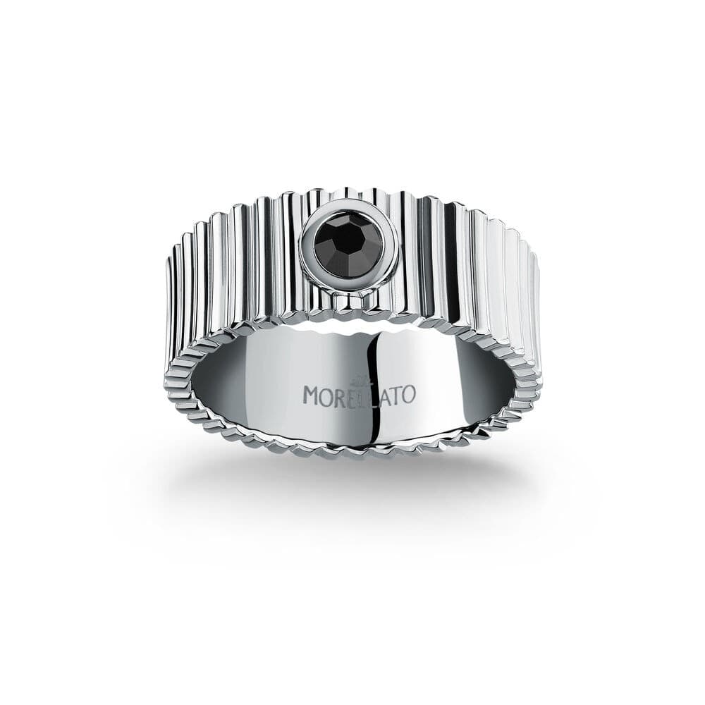 Anello MORELLATO uomo Motown acciaio / pietra nera - 2