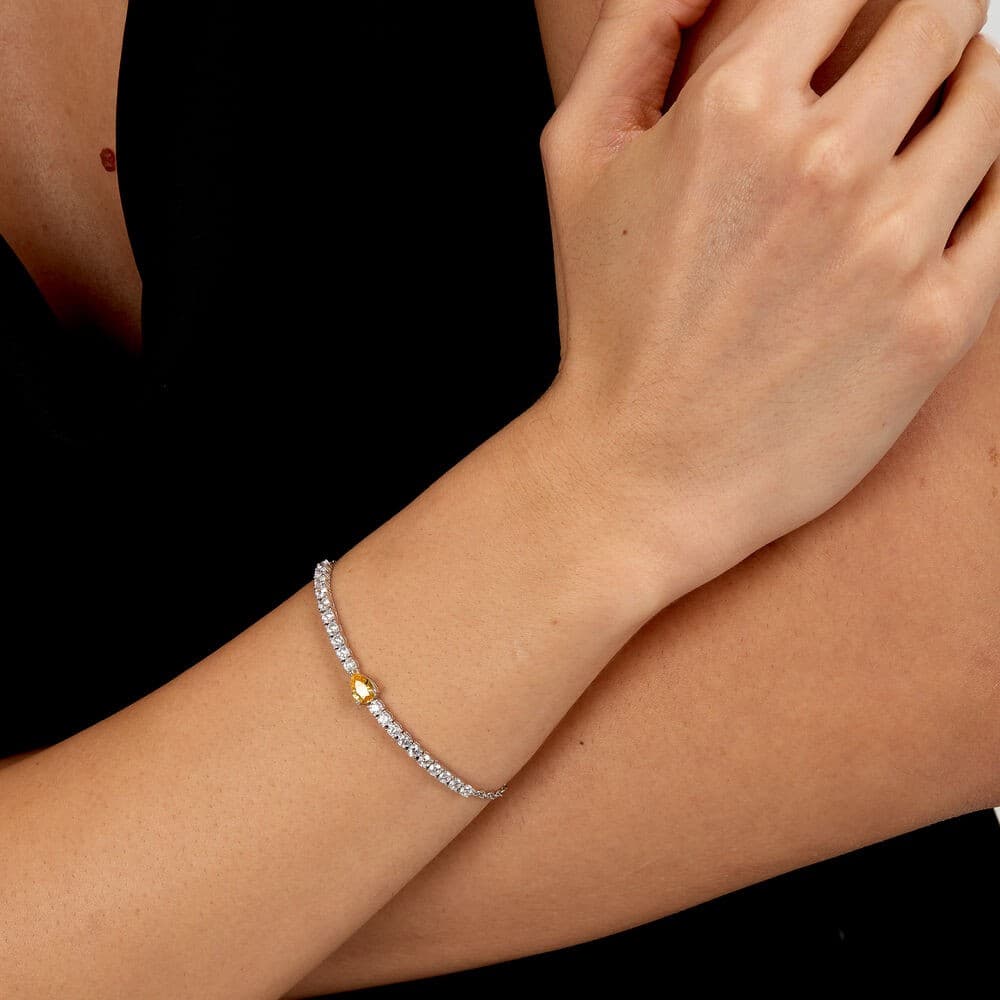 Bracciale MORELLATO donna Tesori arg. 925 - tennis pietra gialla - 6