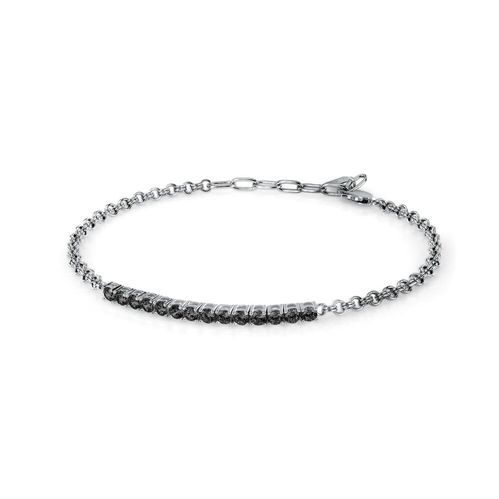 Bracciale MORELLATO uomo Tennis argento 925 / pietre nere - 2