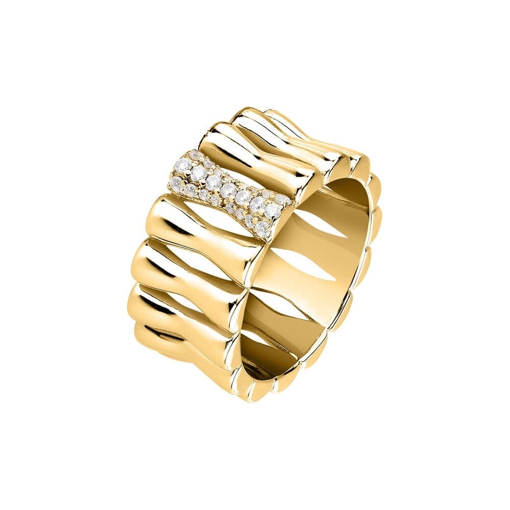 Anello MORELLATO donna Essenza argento 925 dorato / cristalli