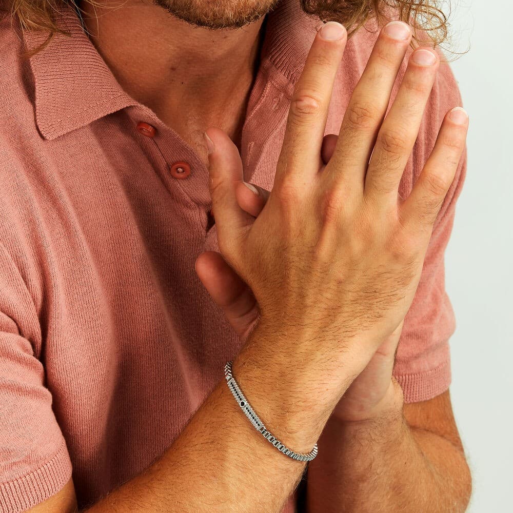Morellato Urban – Bracciale Uomo Acciaio con Cristallo Nero (SABH33) - 6
