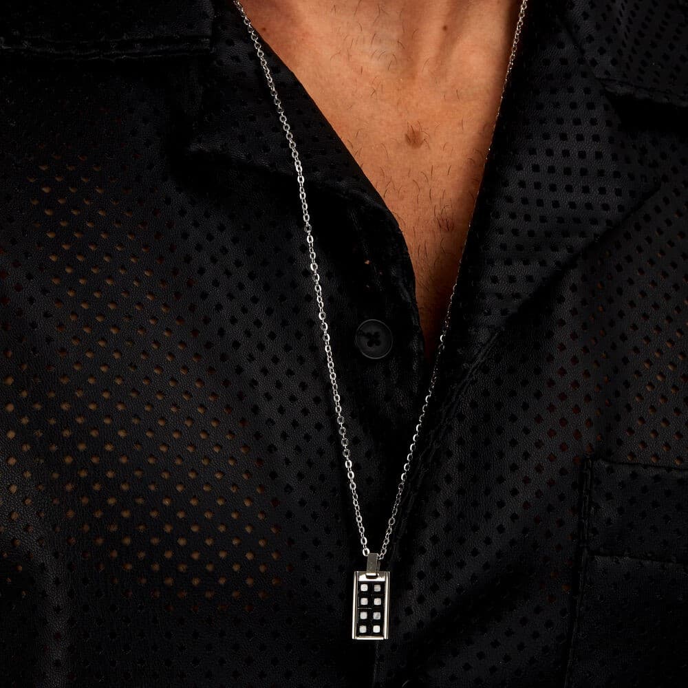 Morellato Urban – Collana Uomo con Pendente e Zirconi Neri (SABH39) - 4