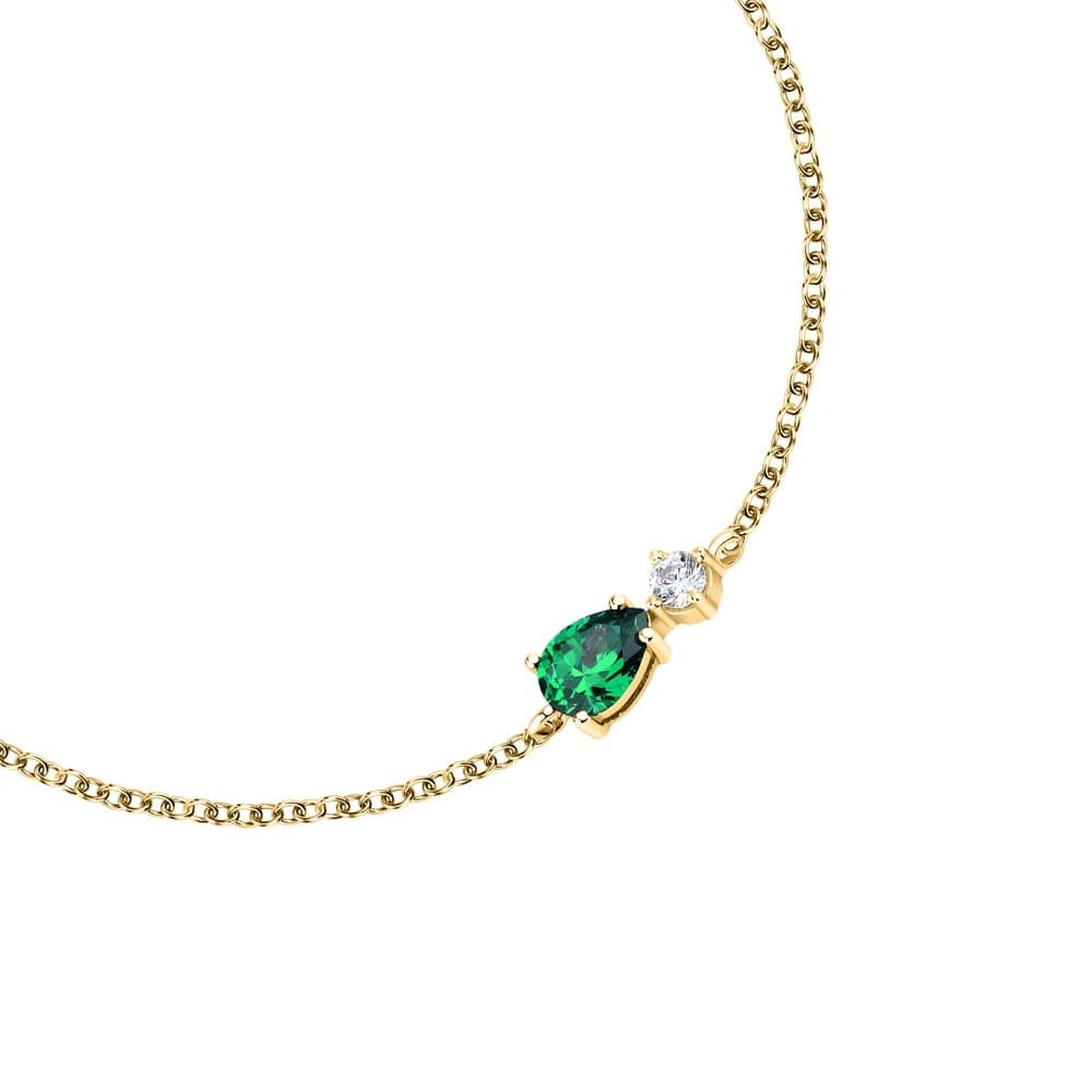 Morellato Tesori – Bracciale Dorato con Zircone Verde Goccia (SAIW199) - 2