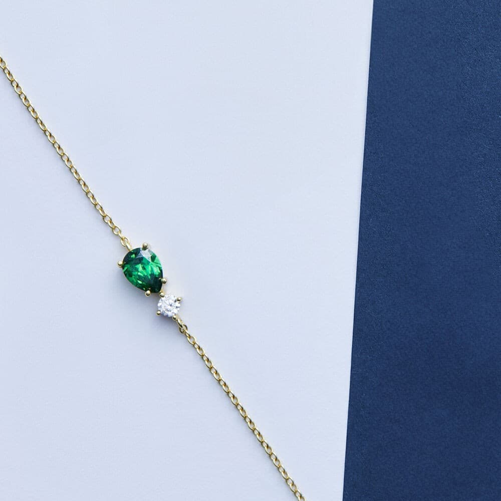 Morellato Tesori – Bracciale Dorato con Zircone Verde Goccia (SAIW199) - 5
