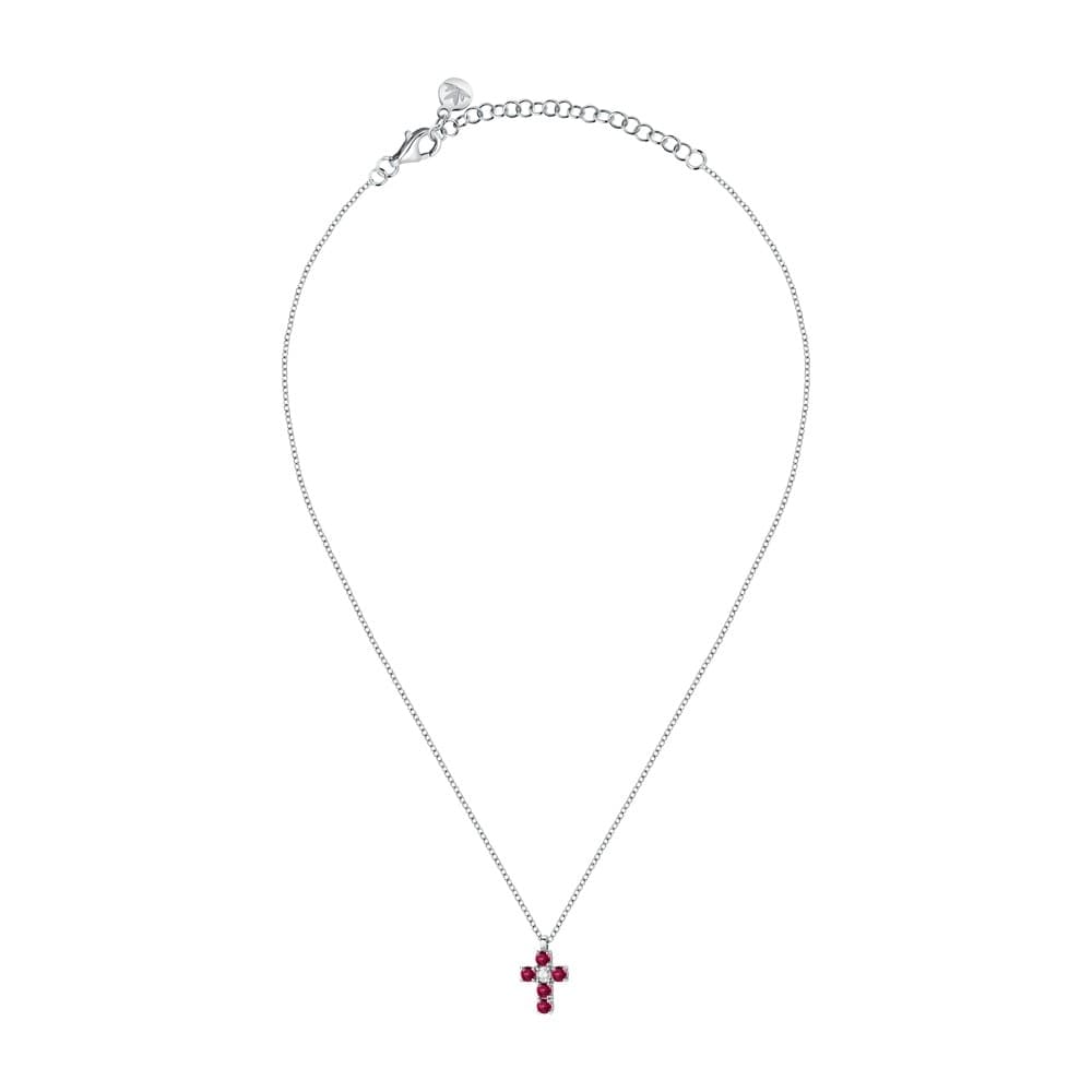 Collana Morellato Tesori – Croce Zirconi Rossi  (SAIW215) - 2