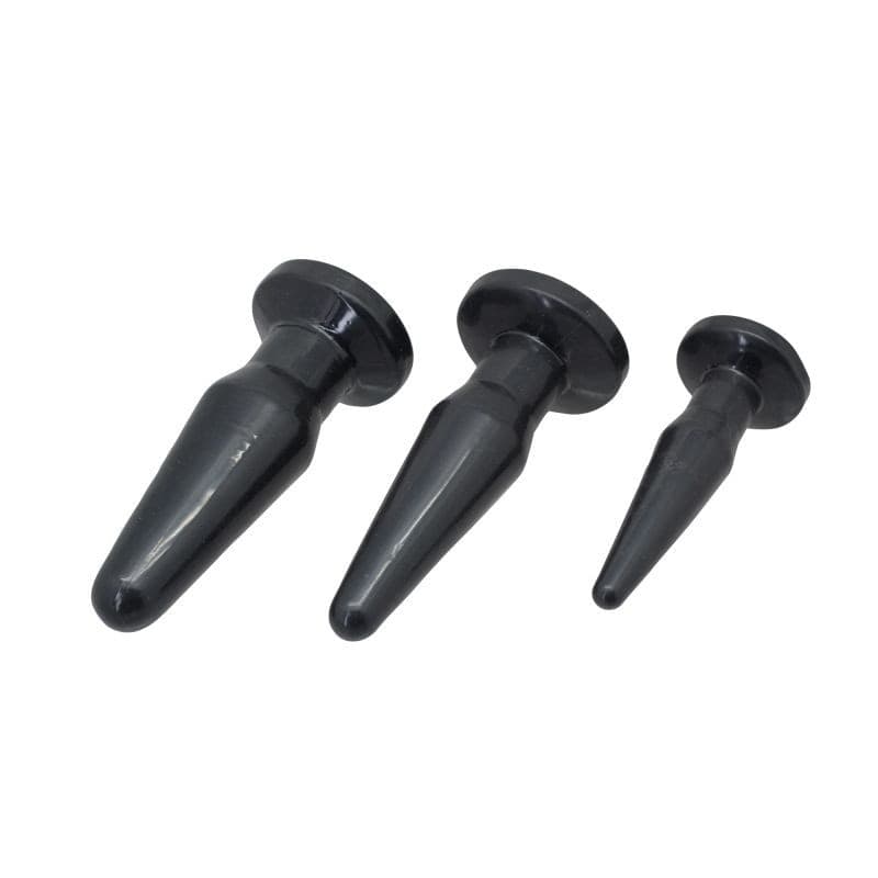 Kit di 3 pezzi Plug Anali Timeless colore nero Toyz4Lovers - 2