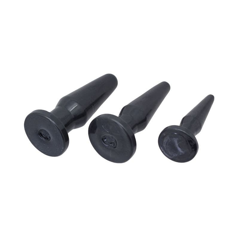 Kit di 3 pezzi Plug Anali Timeless colore nero Toyz4Lovers - 3